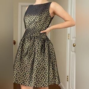 J CREW Gold floral jacquard dress(#1,129)